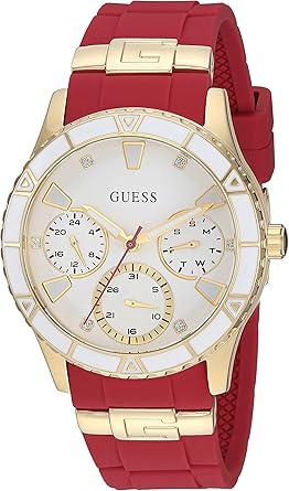 GUESS Reloj de silicona dorado U1157L2