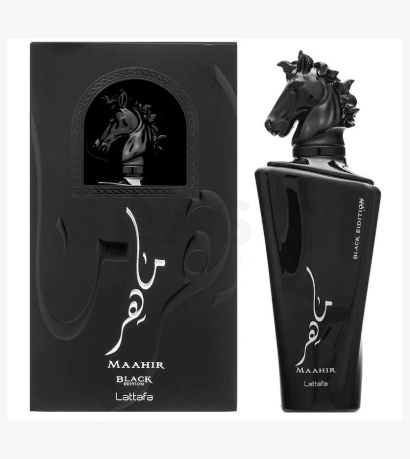Maahir Black Edition De Lattafa 100 ML Hombre EDP Original