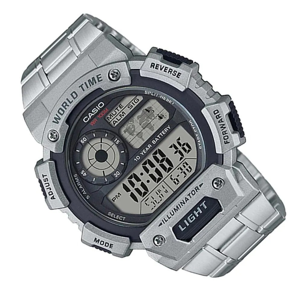 Reloj Casio AE-1400WHD-1AV Illuminator Plateado Hombre
