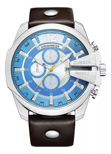Reloj de pulsera CURREN original de acero inoxidable para hombre (con caja y bolsa)