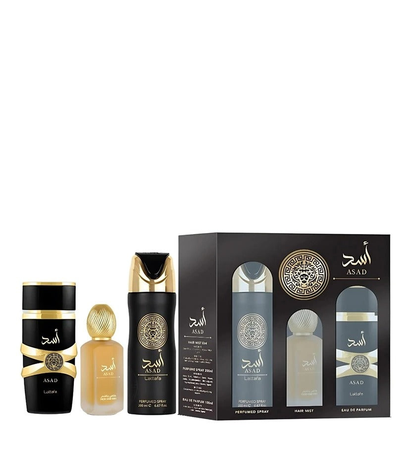 Set Asad De Lattafa 3 Pcs EDP Hombre Original
