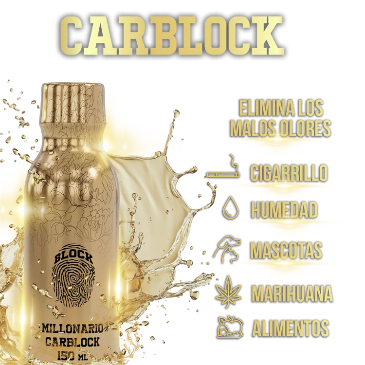 CARBLOCK PERFUME PARA VEHICULOS, YATES, AVIONES, HELICOPTEROS.